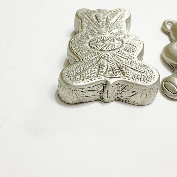 Vintage July Birthday Bear Chelsea Pewter Jewelry Trinket Box - Picture 9 of 10